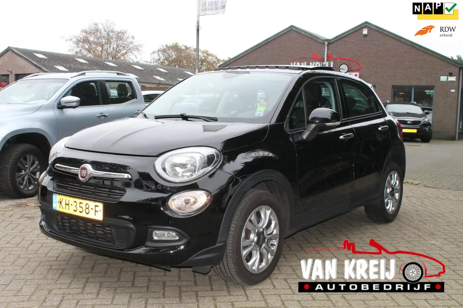 Fiat 500X 1.4 Turbo MultiAir Lounge , Automaat Panorama Trek Negro - 1