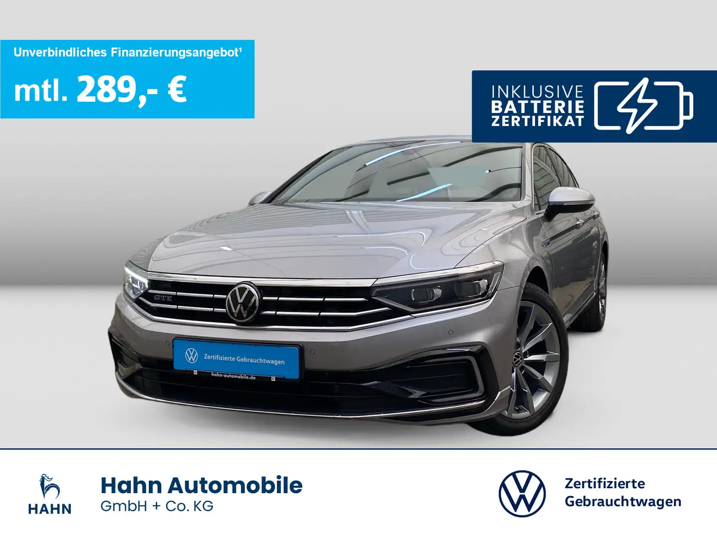 Volkswagen Passat GTE 1.4 TSI DSG AHK DCC Navi ACC LED Zilver - 1