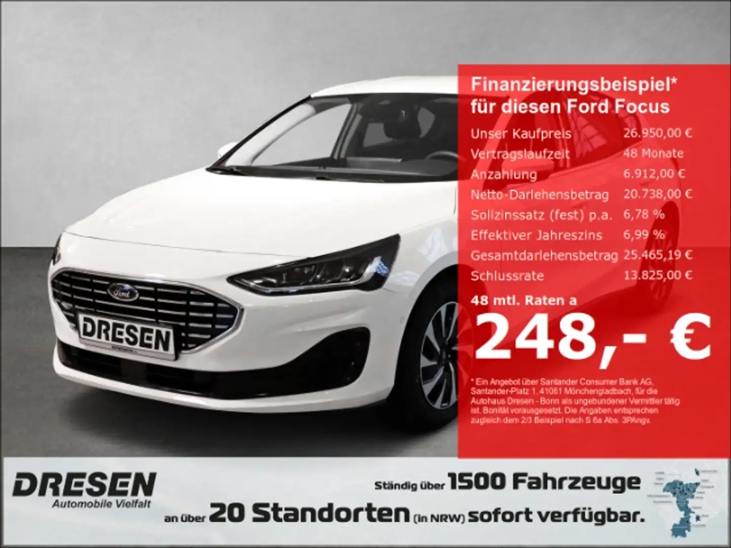 Ford Focus Titanium X 125PS/RÜCKFAHRKAMERA/ALLWETTERREIFEN Weiß - 1