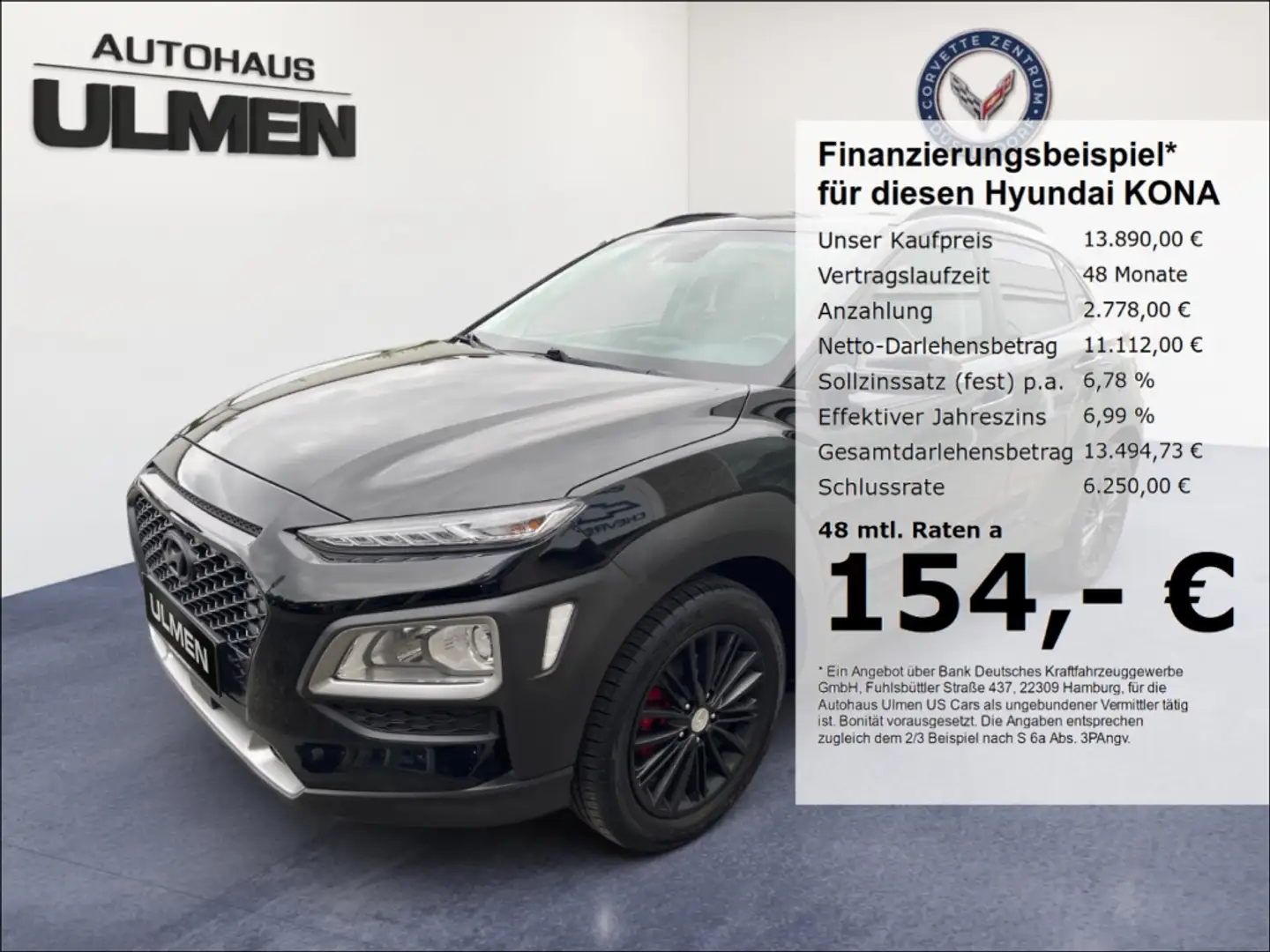 Hyundai KONA 1.0 T-GDI EU6d-T YES! Navi Lenkrad-& Sitzheizung Schwarz - 1