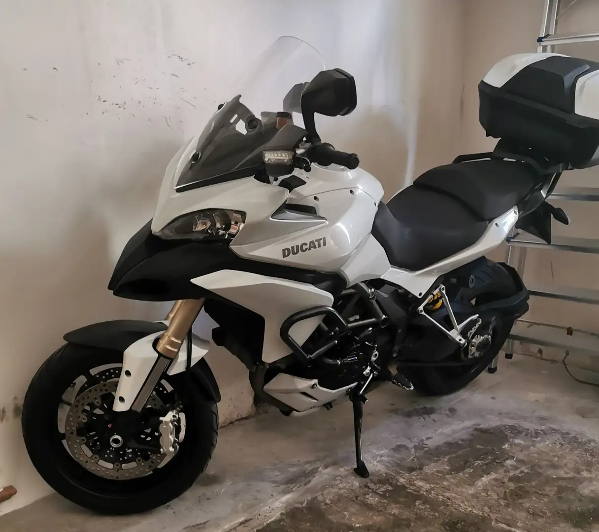 Ducati Multistrada 1200 icebergwhite, chit bauletto e sacche originali, Alb - 1