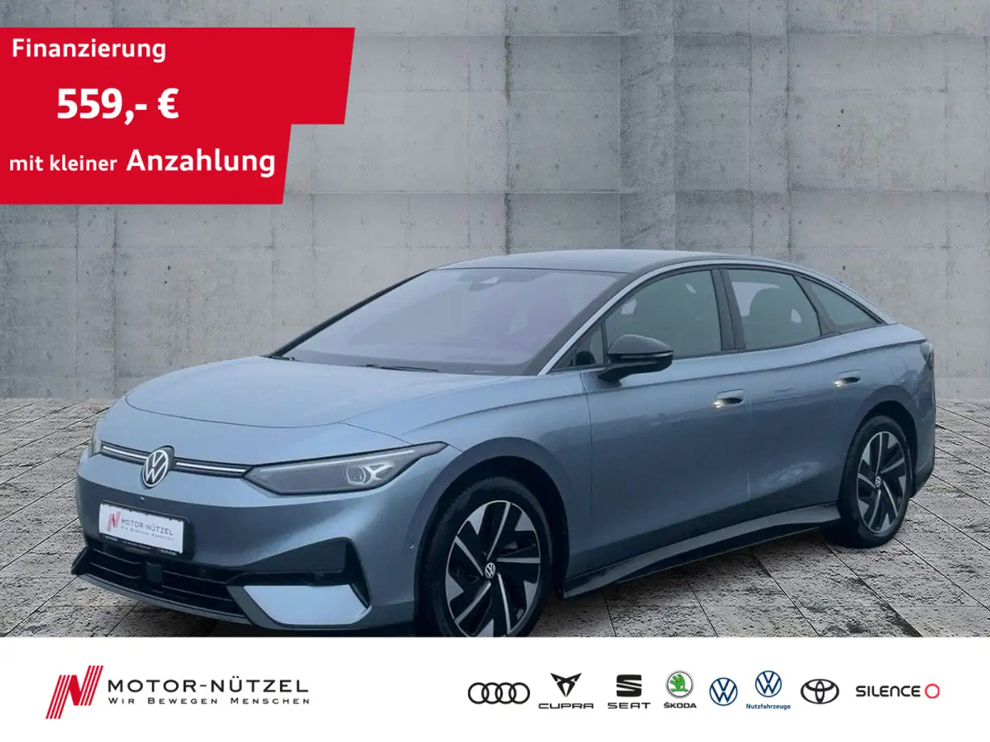 Volkswagen ID.7 Pro LED+NAVI+ACC+APP+SHZ+360°+PLA+HuD+19" Bleu - 1