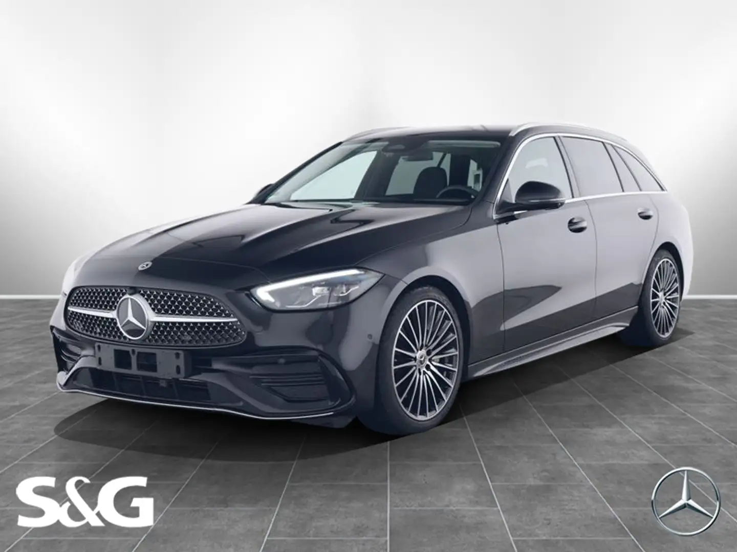 Mercedes-Benz C 180 T AMG 19 ZOLL+DISTRONIC+TOTWINKEL+360° Schwarz - 1