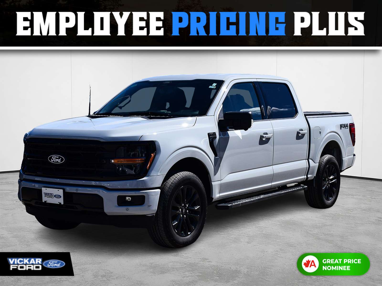 Gray 2024 Ford F-150 Pickup Truck Four-Wheel Drive Automatic