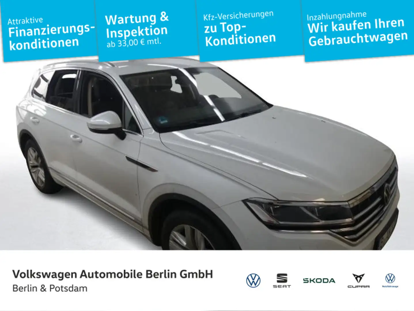 Volkswagen Touareg 3.0 V6 TDI AG8 Leder Navi R-Kam AHK Weiß - 1
