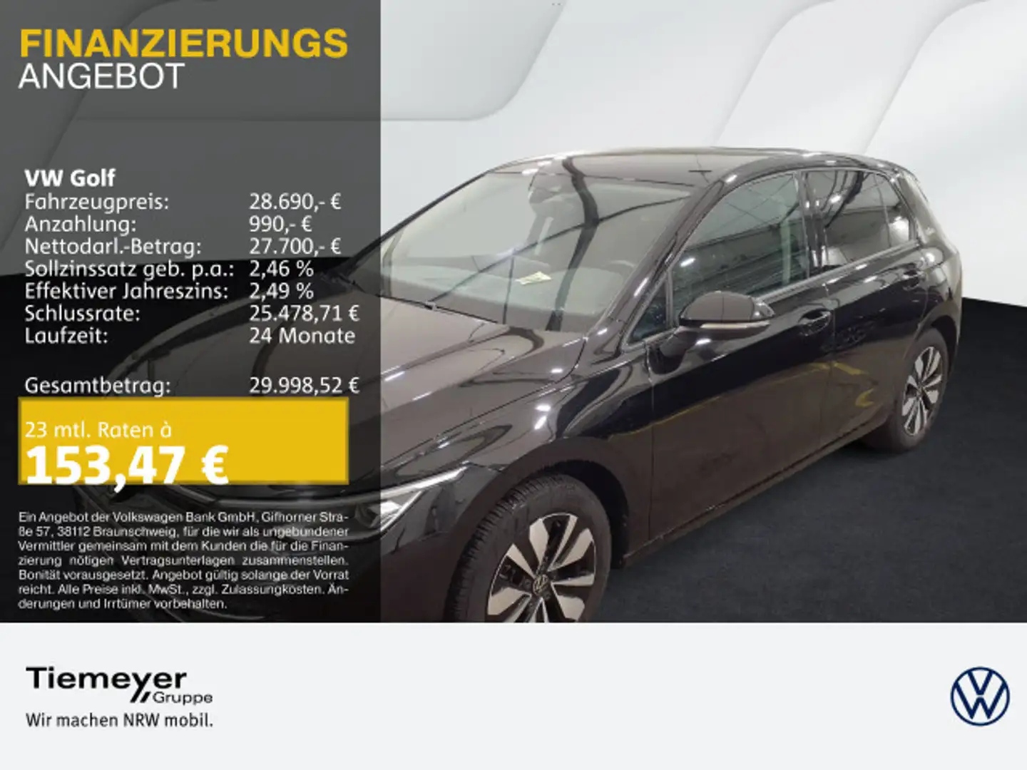 Volkswagen Golf 2.0 TDI DSG GOAL NAVI AHK KAMERA SITZHZG Schwarz - 1