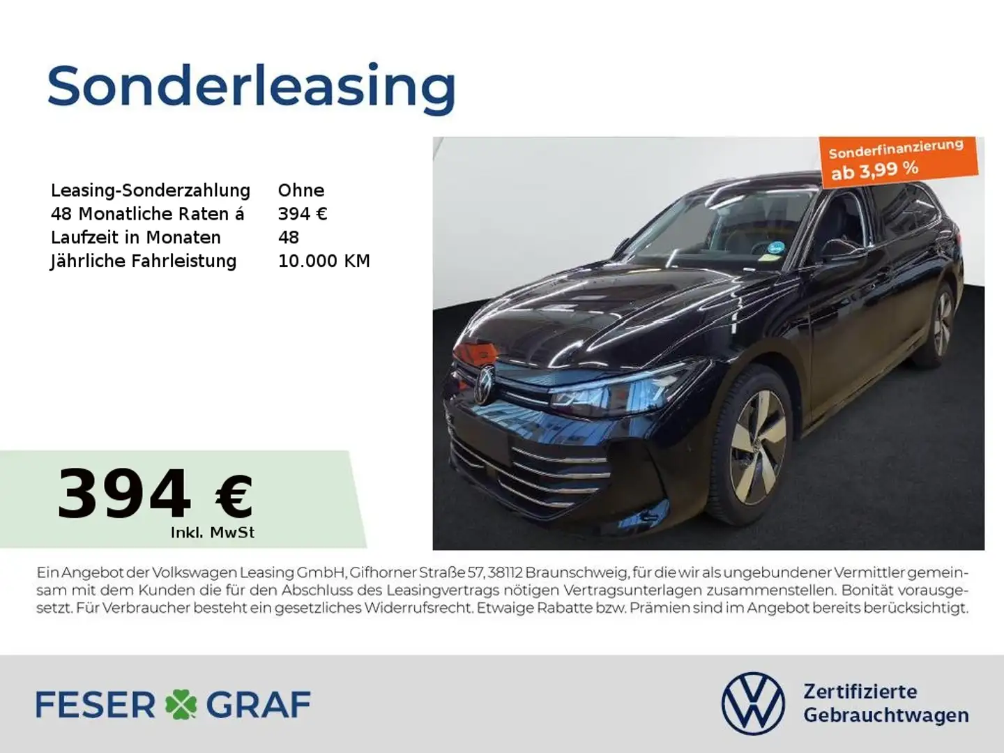 Volkswagen Passat Variant Business 2.0 TDI DSG Navi AHK Kamera LED SiHz Schwarz - 1