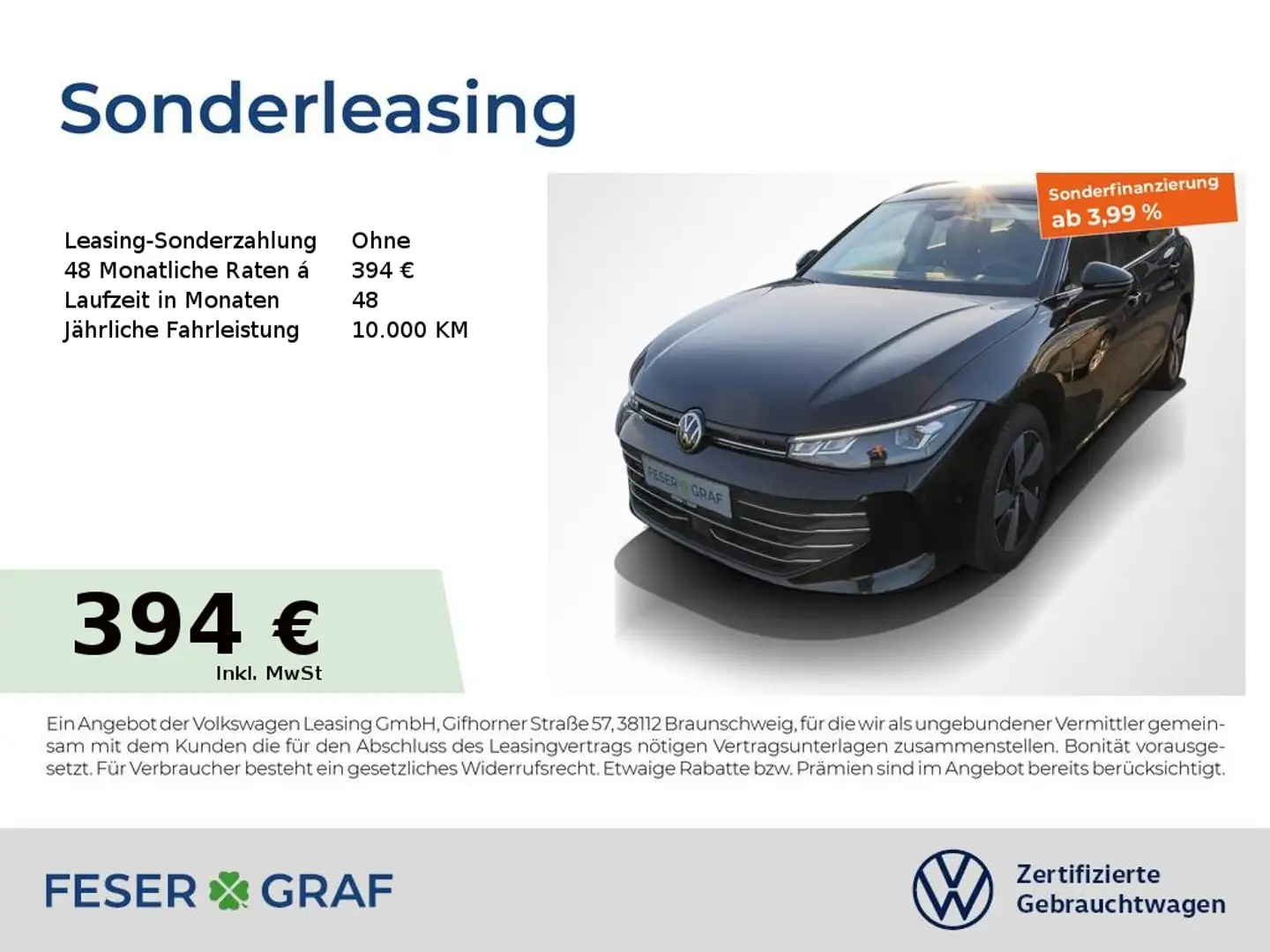 Volkswagen Passat Variant Business 2.0 TDI DSG Navi AHK Kamera LED SiHz Schwarz - 1