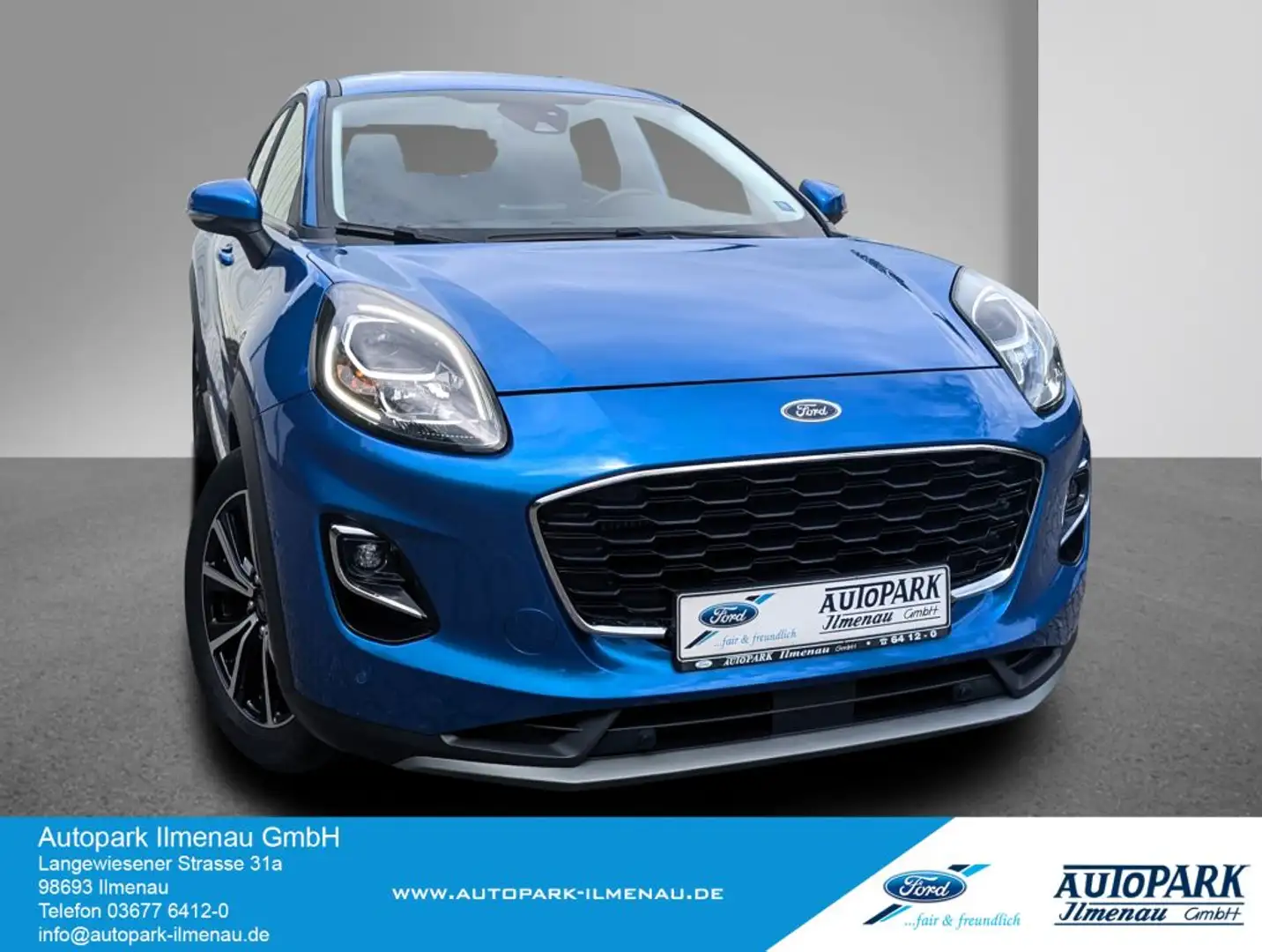 Ford Puma TITANIUM BLIS+ACC+Parkassistent+SHZ+Kamera+Navi Bleu - 1