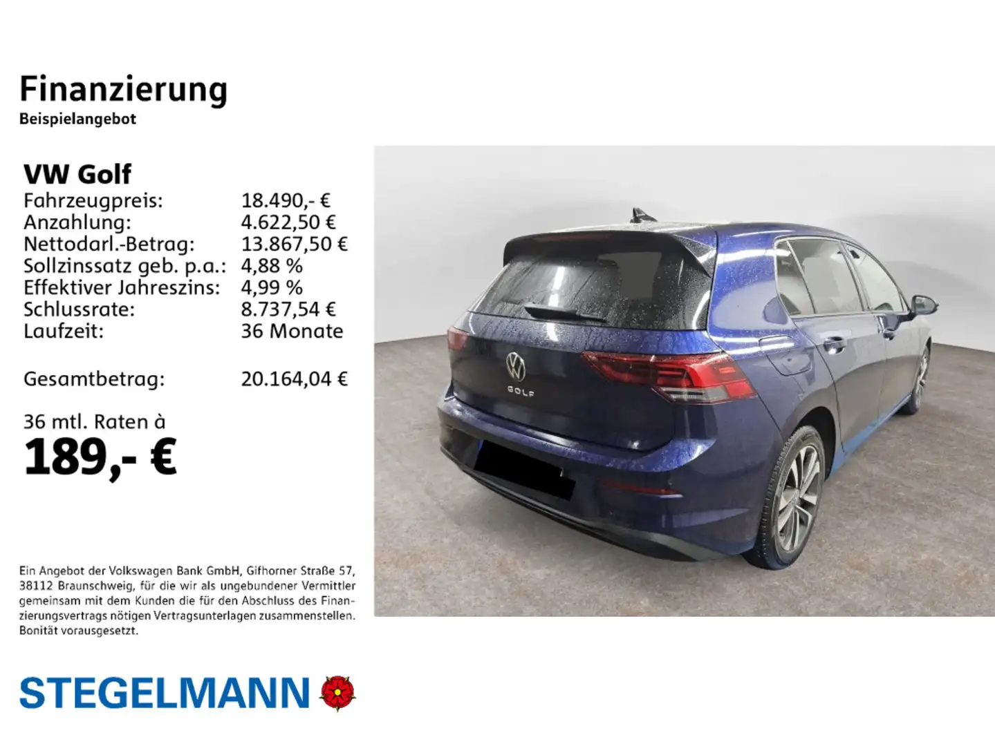 Volkswagen Golf VIII 1.5 TSI United *LED*Navi*Sitzheizung* Blau - 2