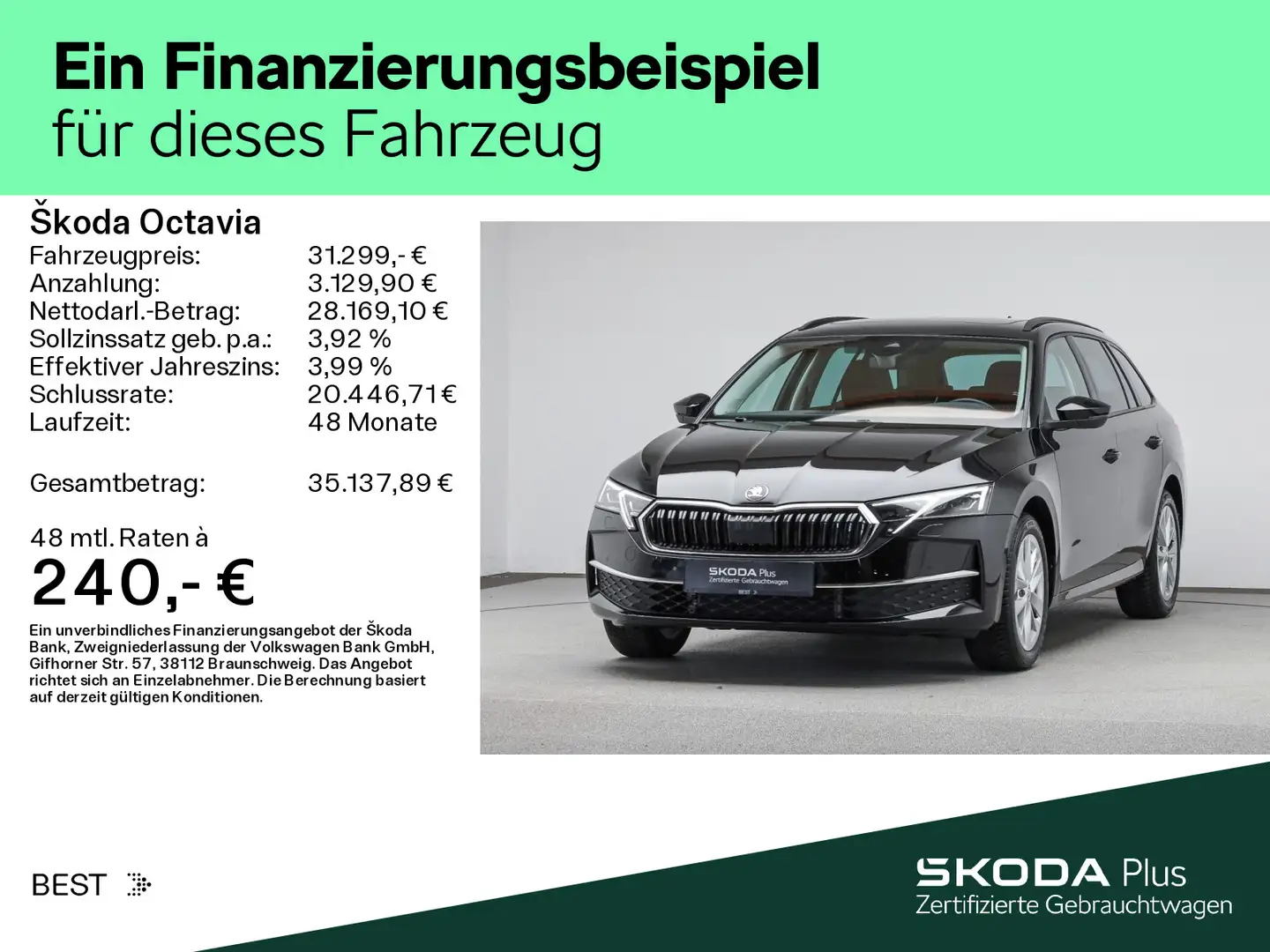 Skoda Octavia Combi 1.5 TSI e-Tec DSG SELECTION*AHK*PA Schwarz - 2