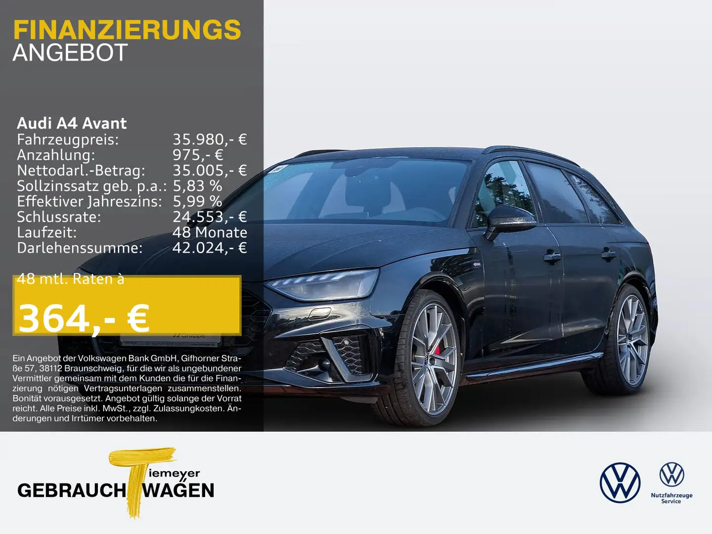 Audi A4 40 TFSI Q 2x S LINE MATRIX AHK VIRTUAL Nero - 1