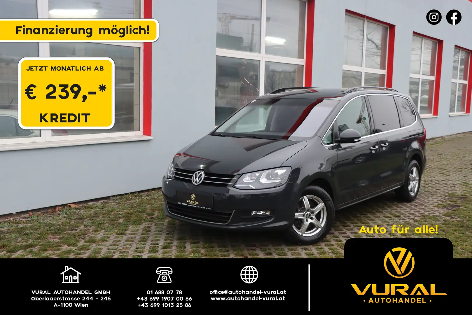 Volkswagen Sharan Business TDIDSG/Start-Stopp|Bi-Xenon|Winter-Paket| Grau - 1
