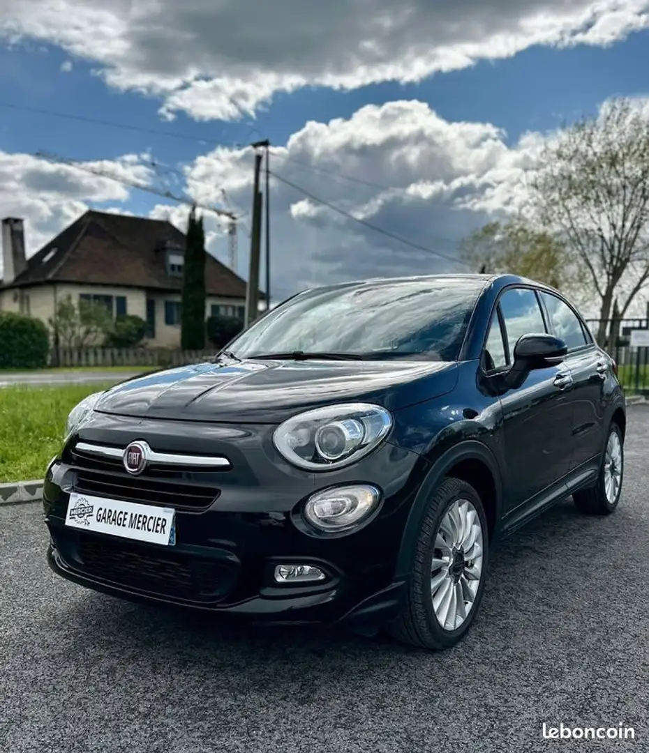 Fiat 500X 1.6 Multijet 120ch LOUNGE Noir - 1