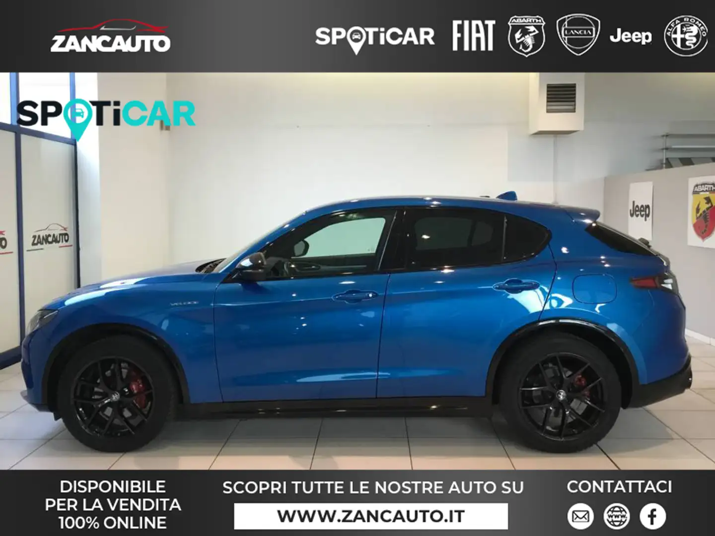 Alfa Romeo Stelvio 2.2 Turbodiesel 210 CV AT8 Q4 Veloce MY24 Blu/Azzurro - 1