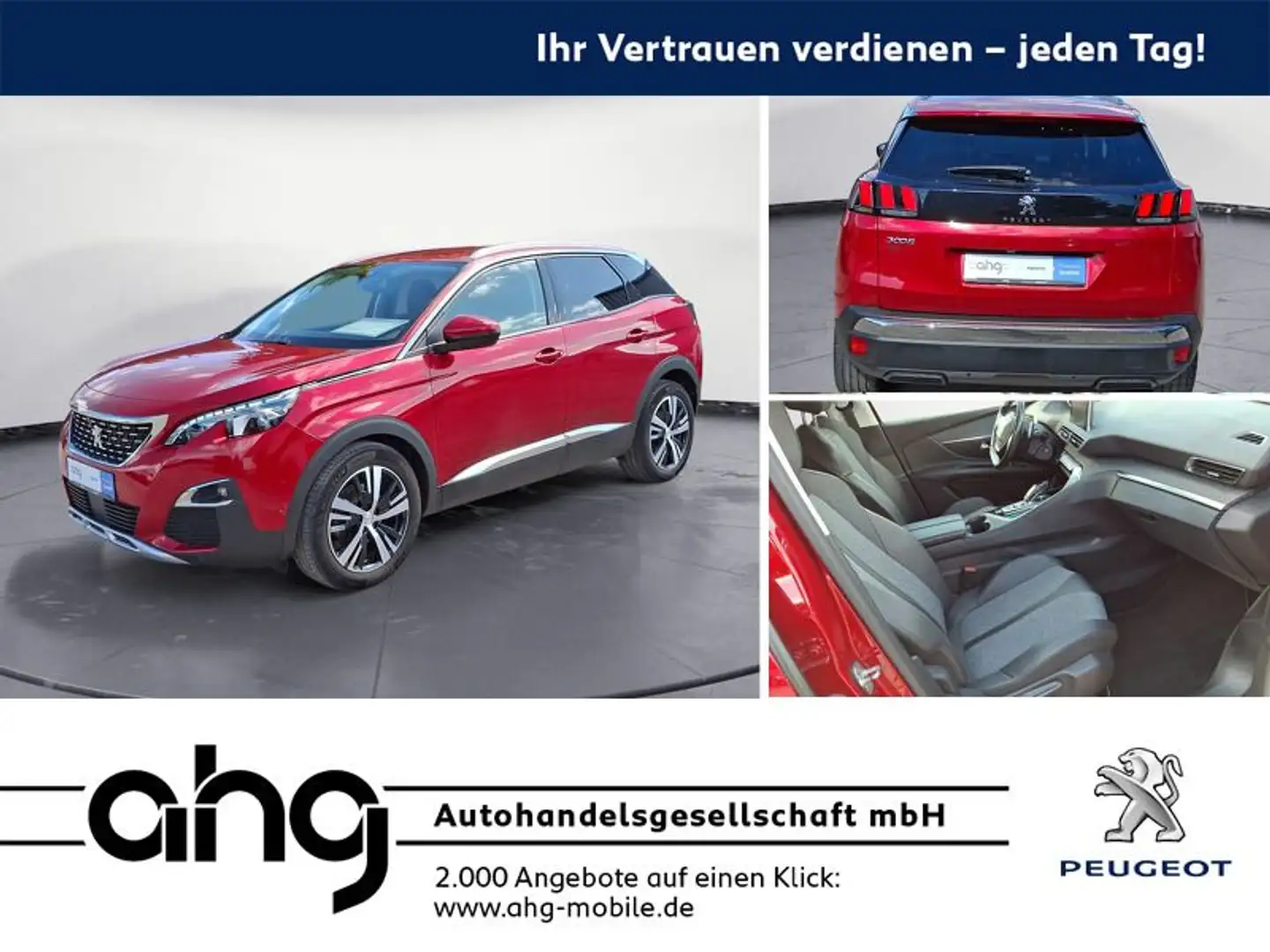 Peugeot 3008 Allure Blue HDi 130 EAT8 Navi ACC LED Rot - 1