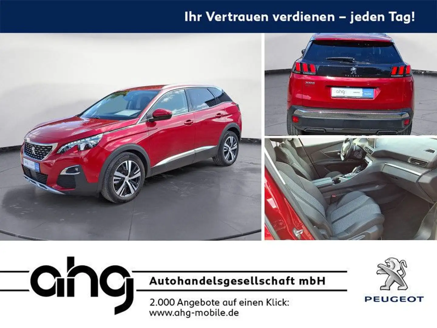 Peugeot 3008 BlueHDi 130 Active Pack Navi LED Scheinwerf Rot - 1