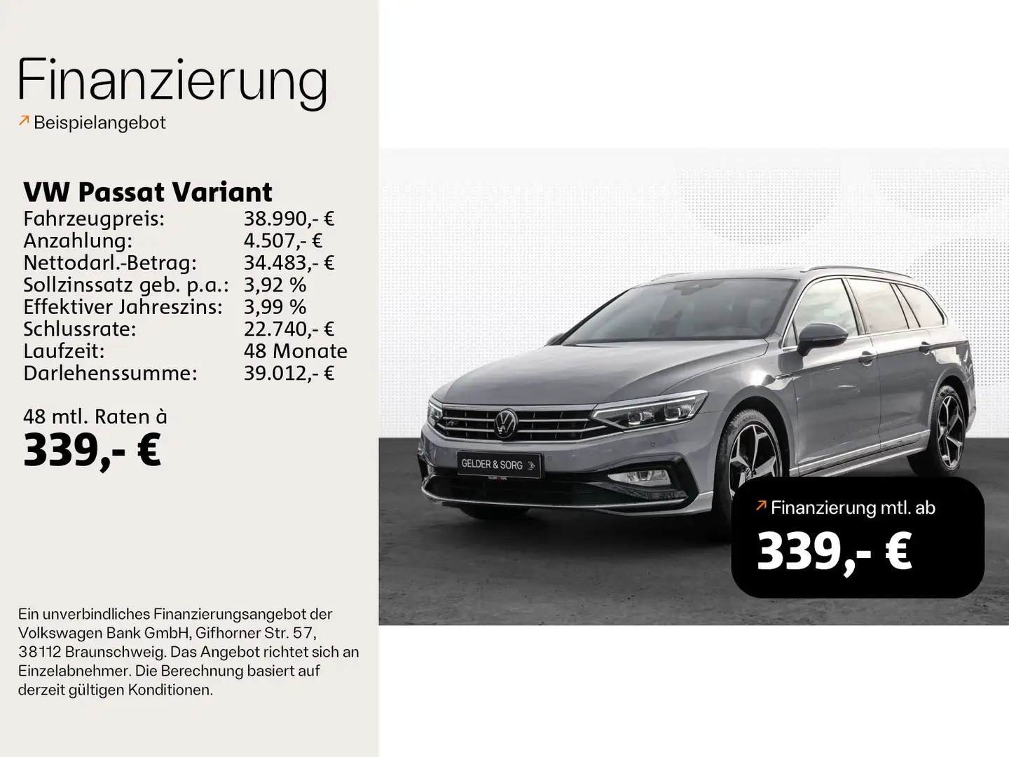 Volkswagen Passat Variant R line 4m*18Z*Pan*AHK*Virtual*ACC Grau - 1