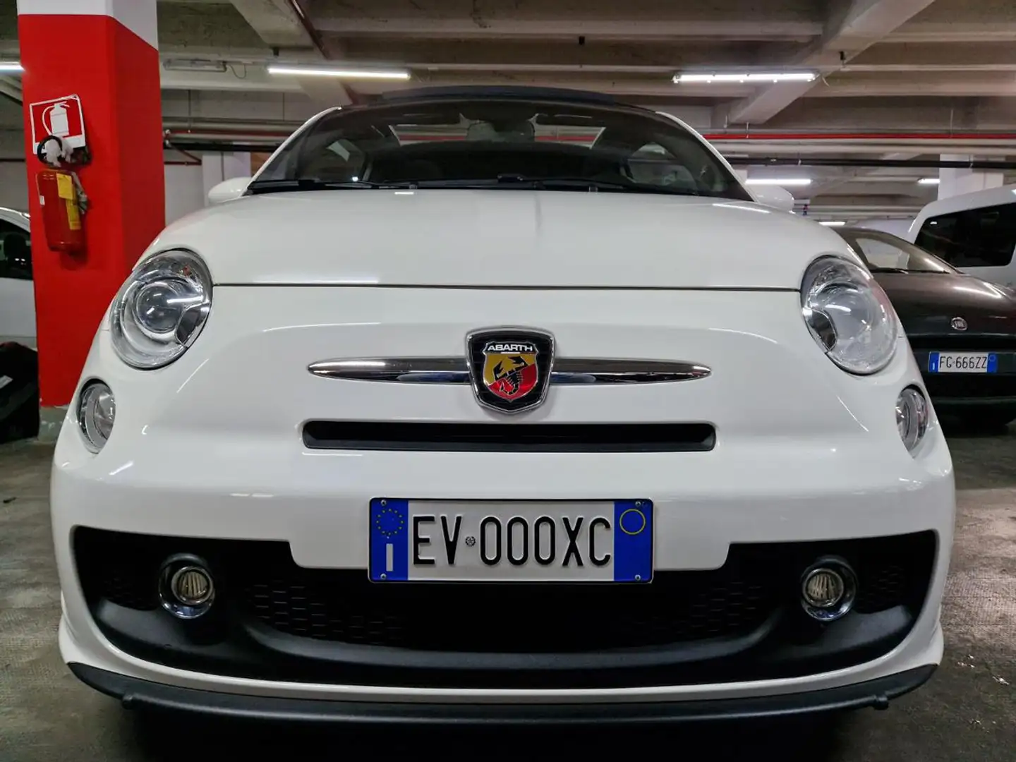Abarth 500C CABRIO1400T-JET KM.72.000+CERCHI17' Blanco - 2