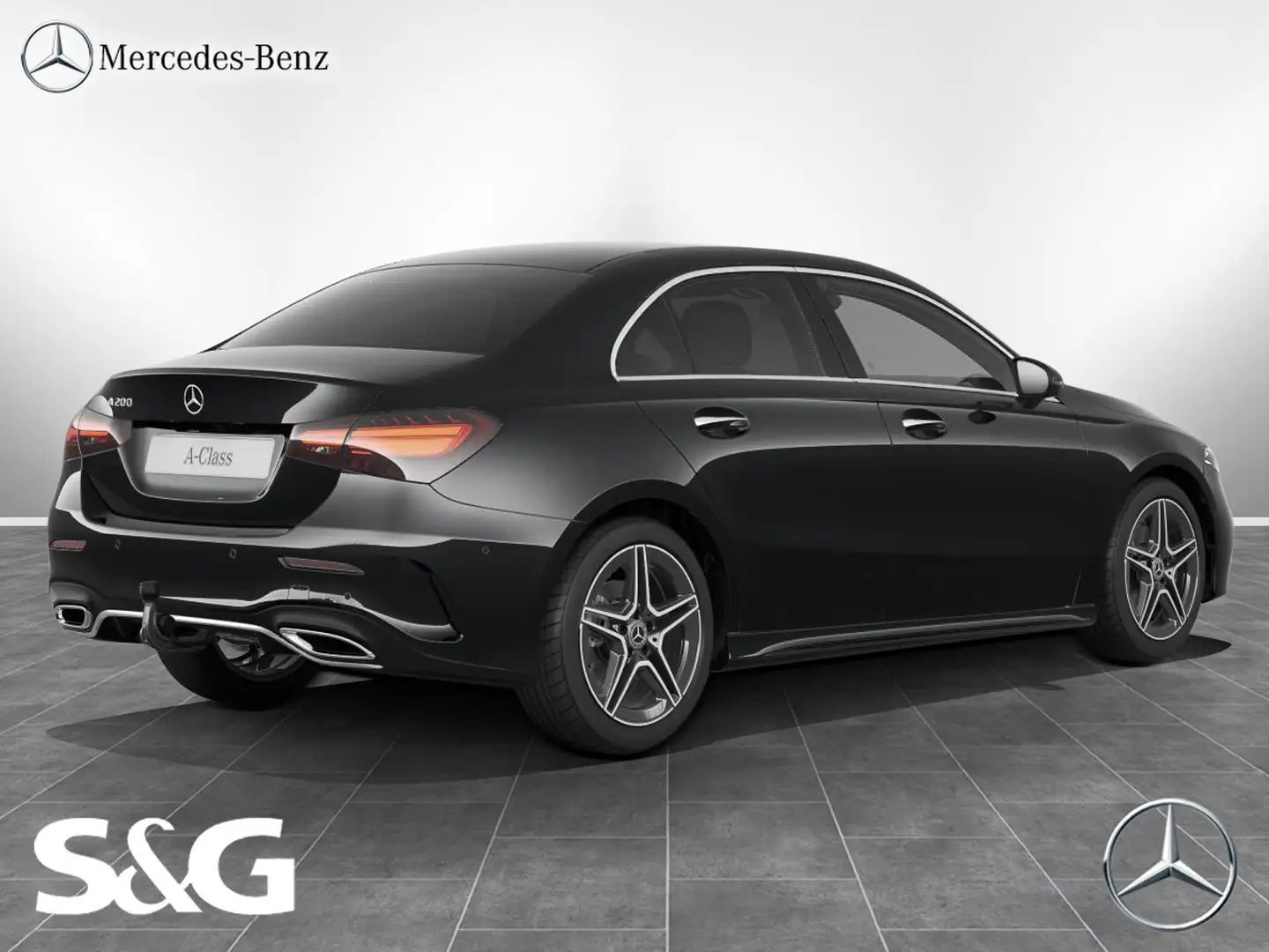 Mercedes-Benz A 200 Lim. AMG MBUX+RüKam+LED+AHK+18+Winter-P. Noir - 2