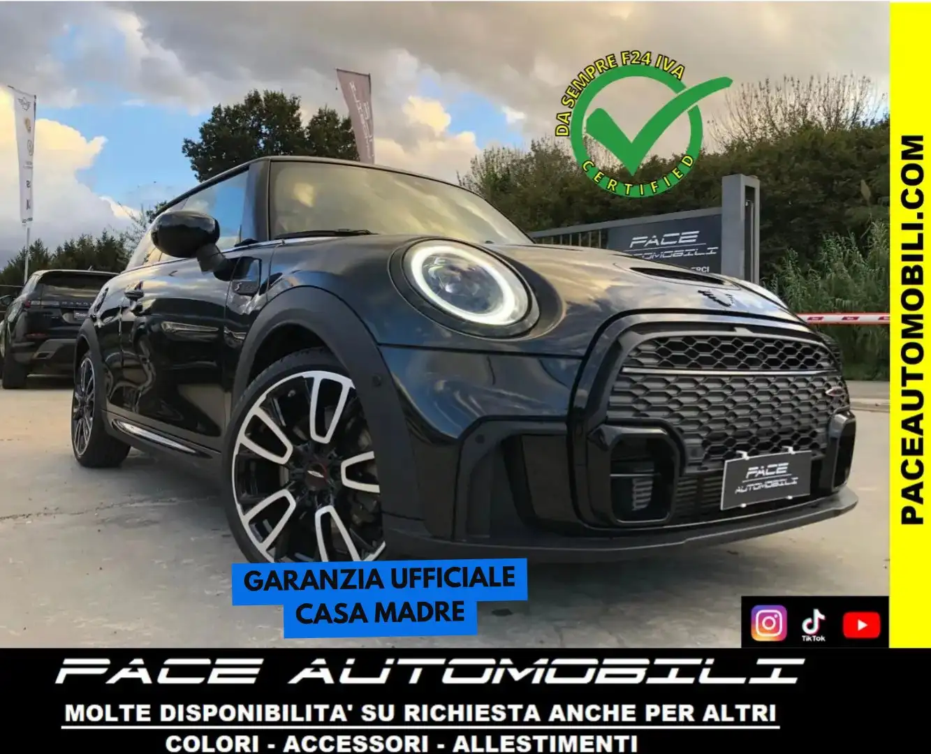 MINI John Cooper Works JCW 19" BLACK PACK HUD NAVI PDC PELLE TETTO Nero - 1