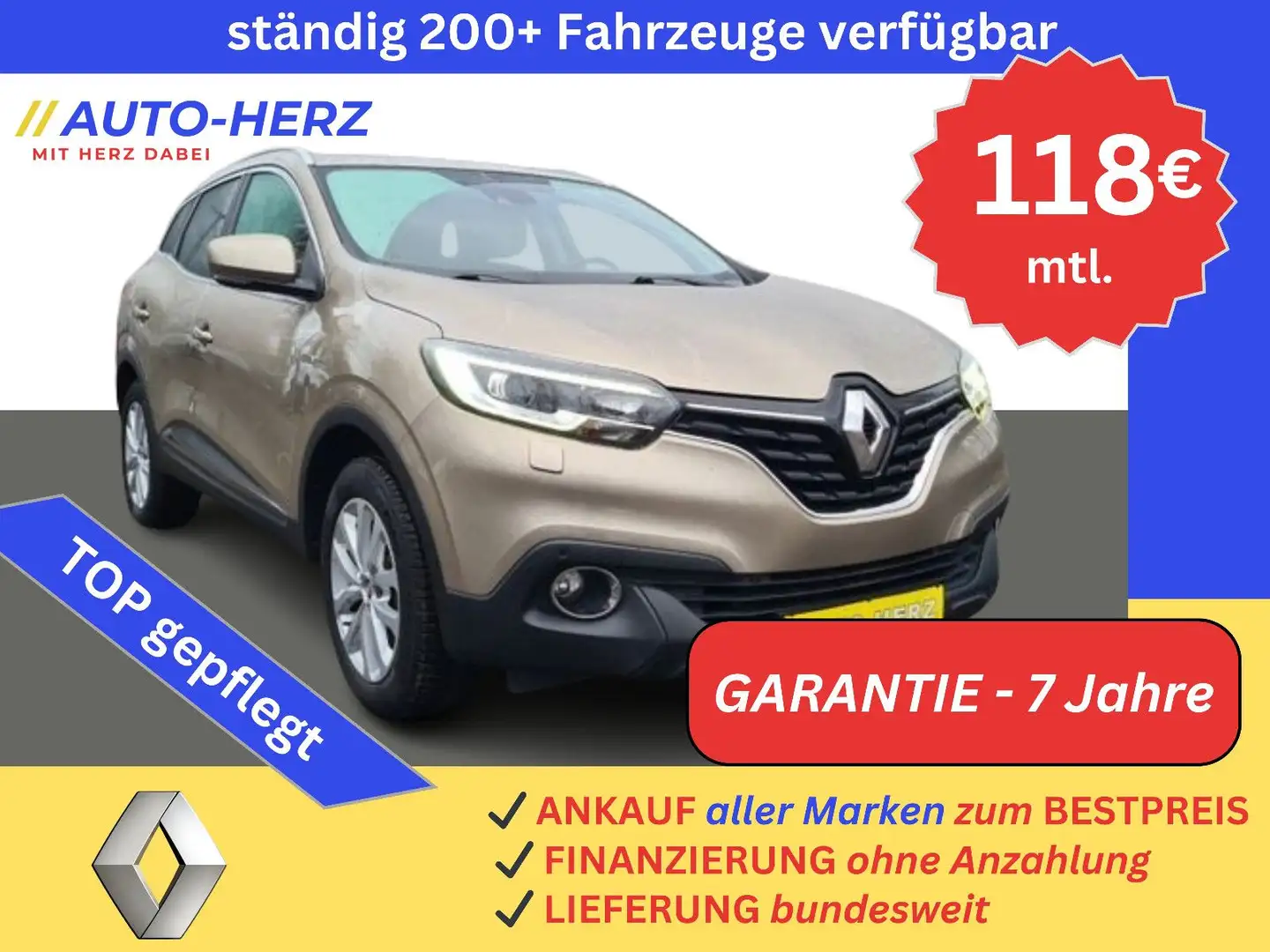 Renault Kadjar Experience *2.HAND+KLIMA+NAVI+TEMPO.+PDC* Beige - 1