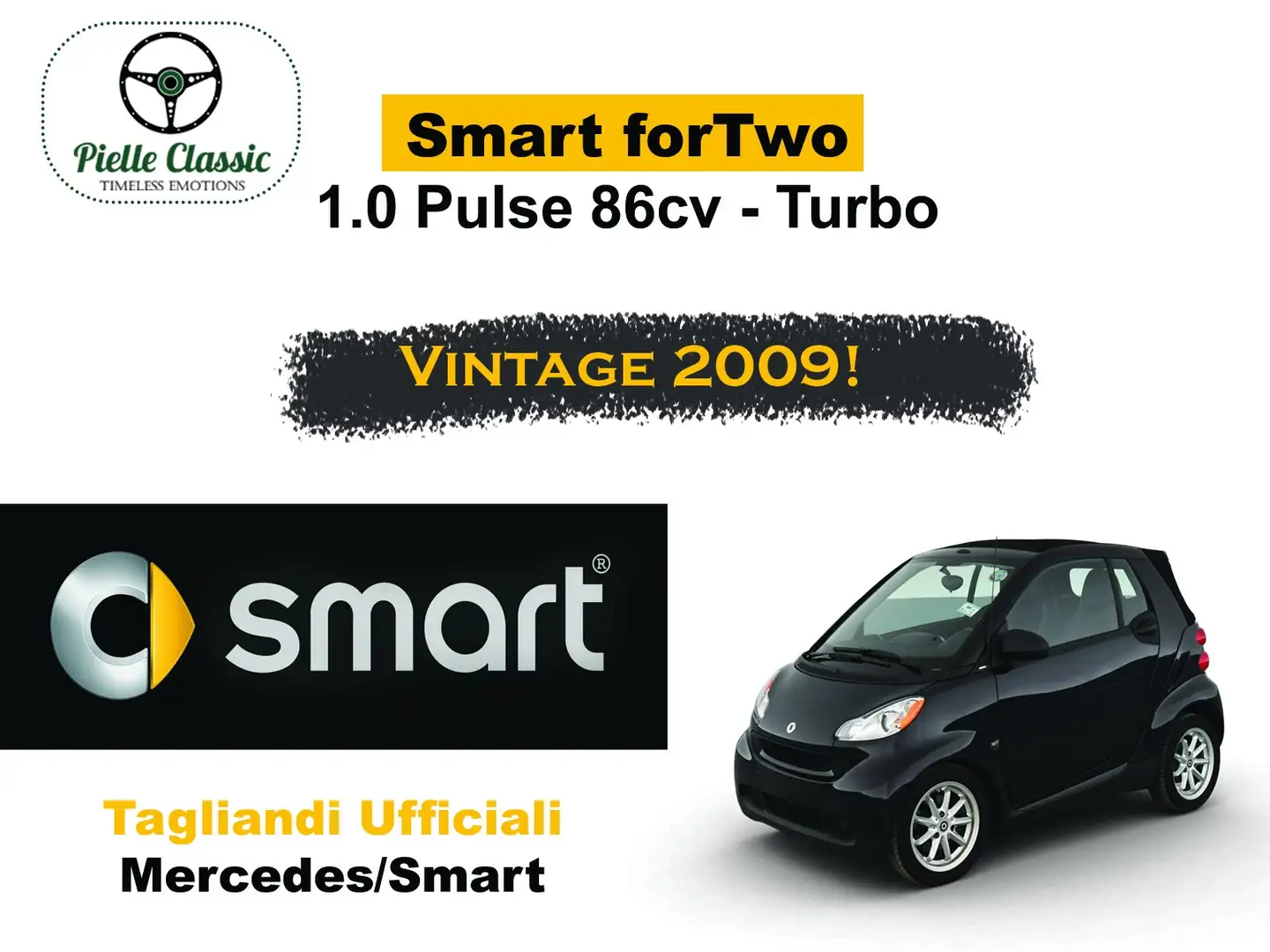 smart forTwo Fortwo 1.0 Pulse 86cv - TURBO Noir - 2