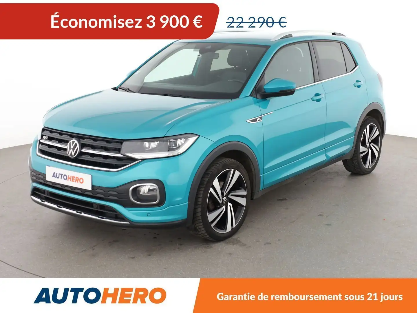 Volkswagen T-Cross 1.0 TSI R-Line DSG Bleu - 1