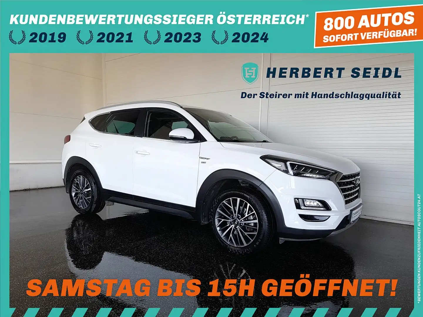 Hyundai TUCSON Tucson 1,6 CRDI Aut *LED MIT FLA / NAVI / KAMER... Weiß - 1