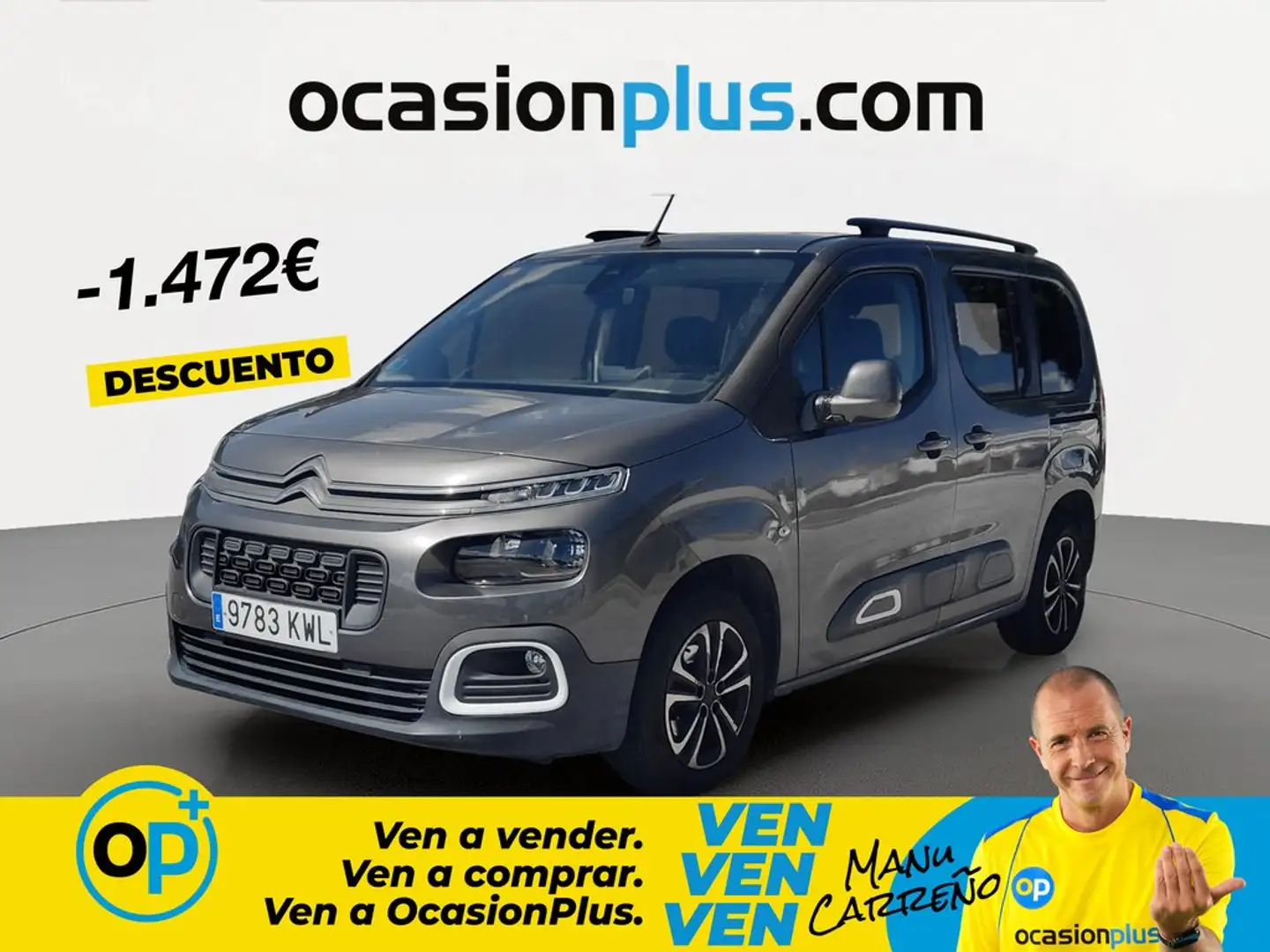Citroen Berlingo BlueHDi S&S Talla M Shine 100 Gris - 1