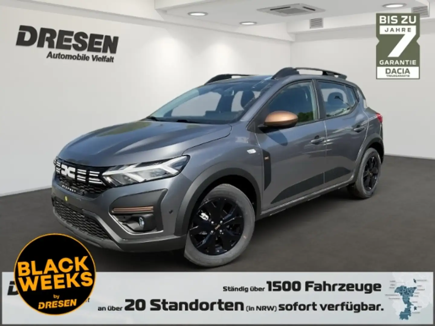 Dacia Sandero III 1.0 TCe 110 Stepway Extreme NAVI TOTER-WINKEL- Gris - 1