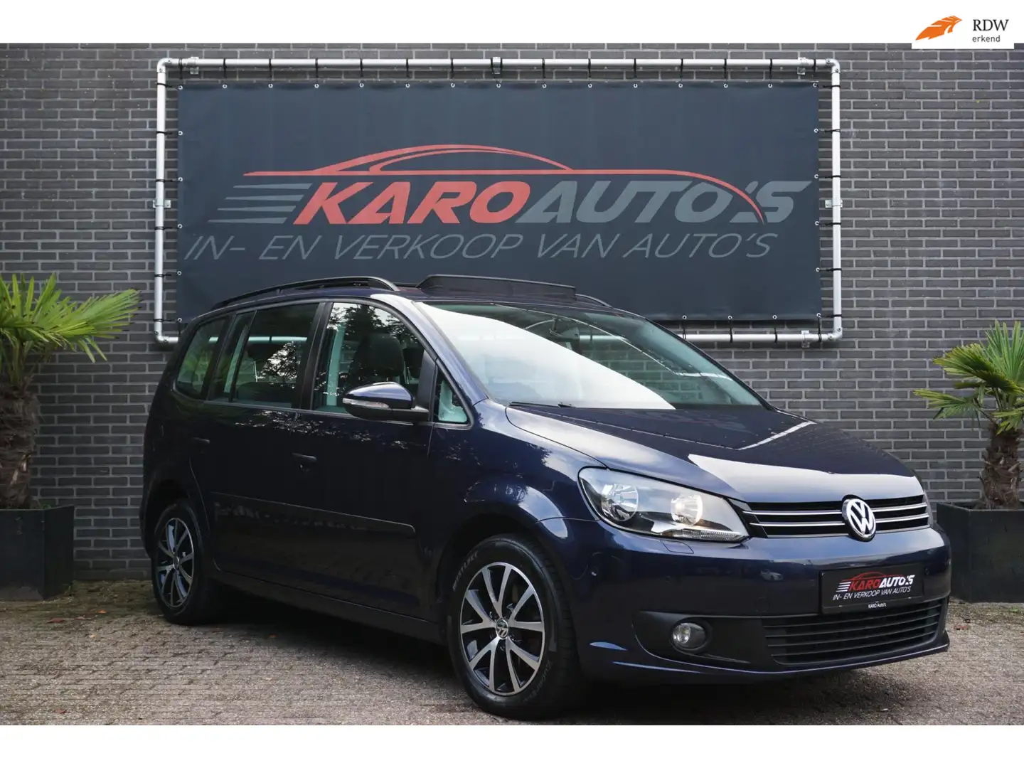 Volkswagen Touran 1.6 TDI Highl DSG Pano Cruis Nav Clim Trkh Bleu - 1