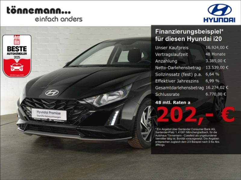 Hyundai i20 FACELIFT T-GDi TREND+NAVI+RÜCKFAHRKAMERA+FERNLICHT