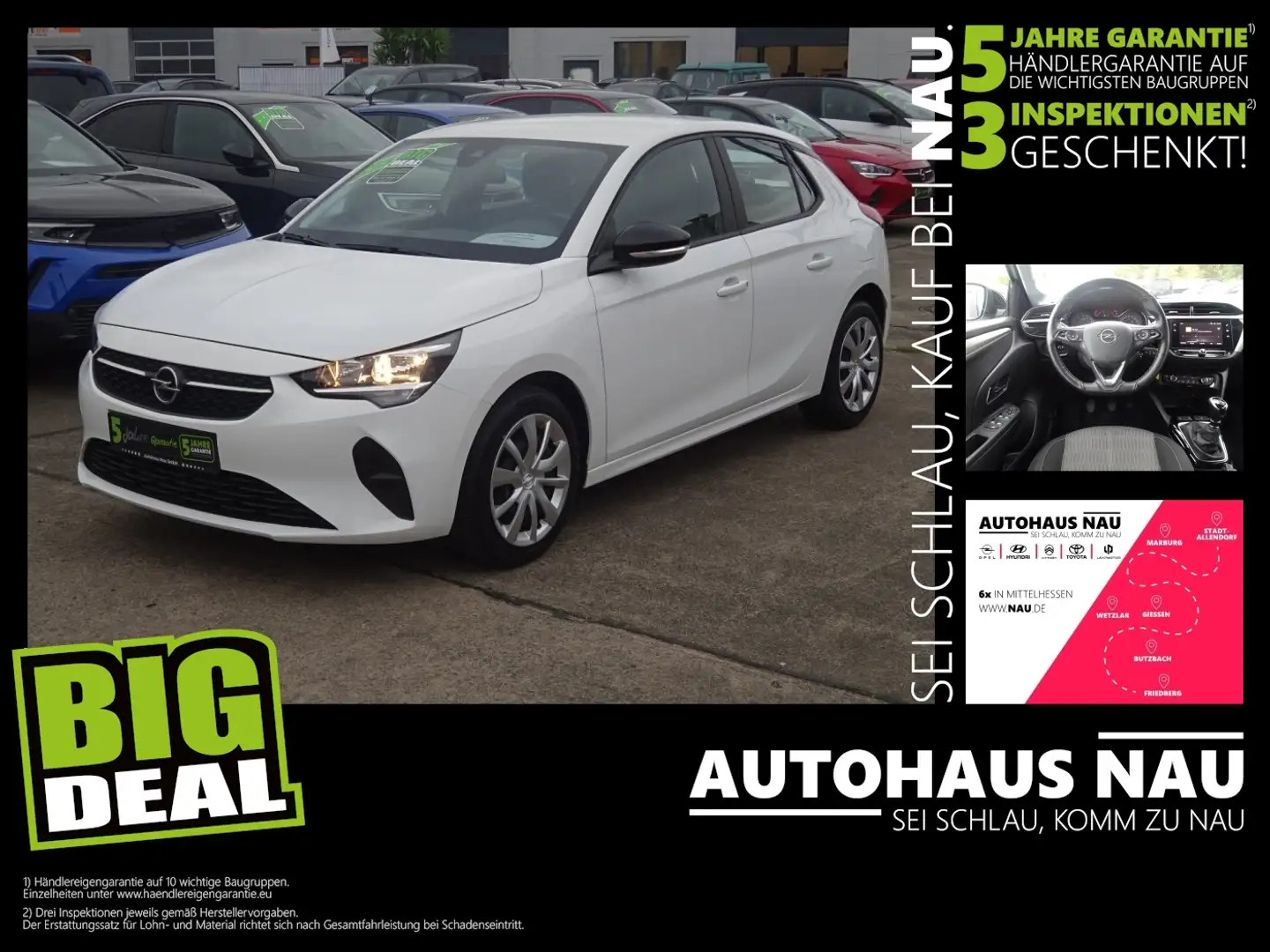 Opel Corsa 1.2 Edition Inspektionspaket BigDeal! Wit - 1