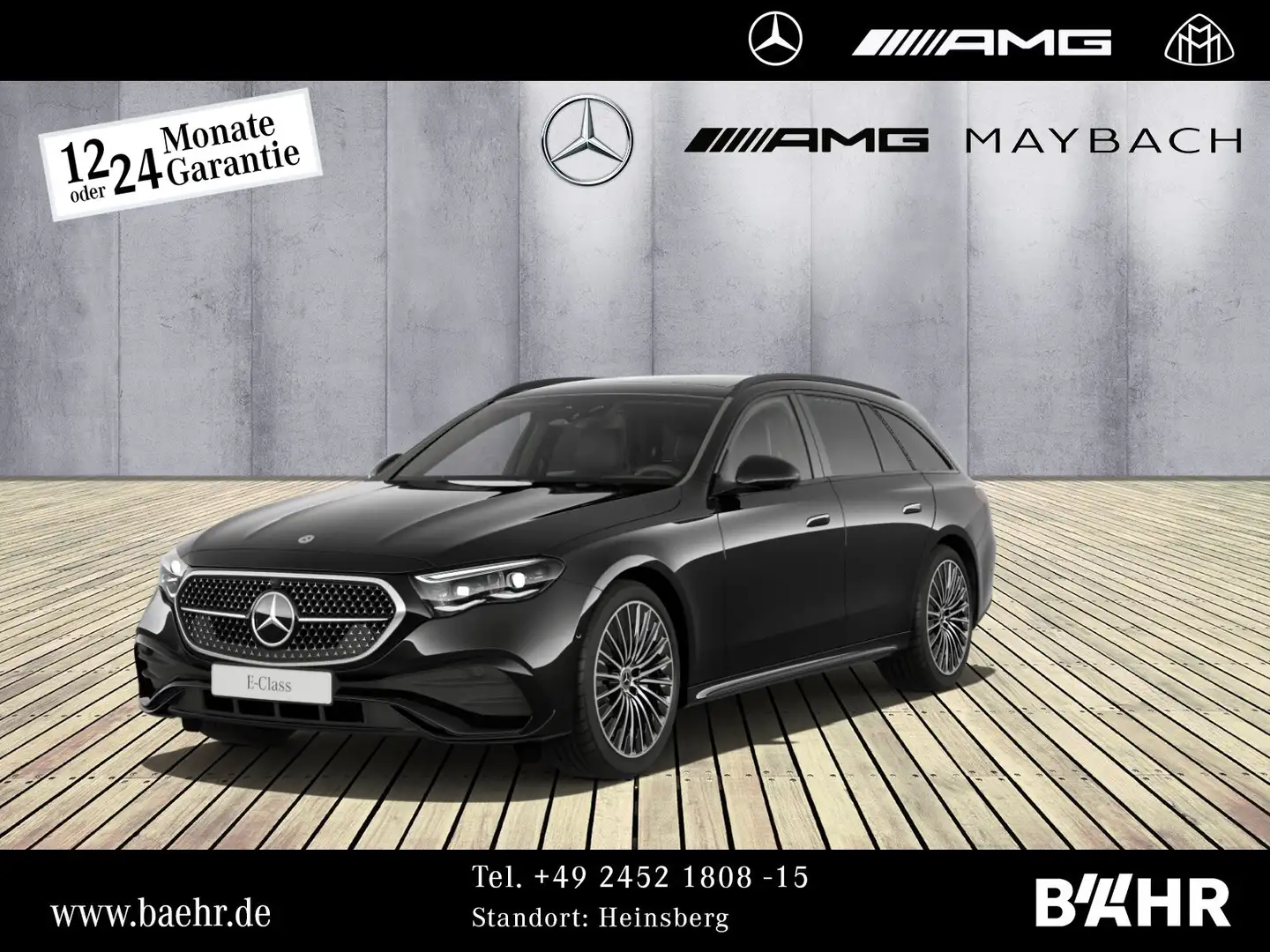 Mercedes-Benz E 220 E 220 d T-Modell AMG/PANO/Burmester/AHK/360°/20" Schwarz - 1