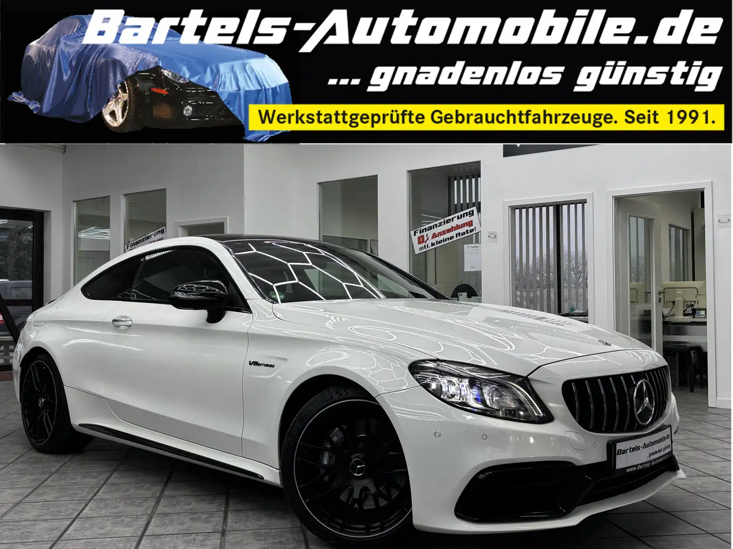 Mercedes-Benz C 63 AMG Junge Sterne, Pano, Klappe, Burmester Weiß - 1