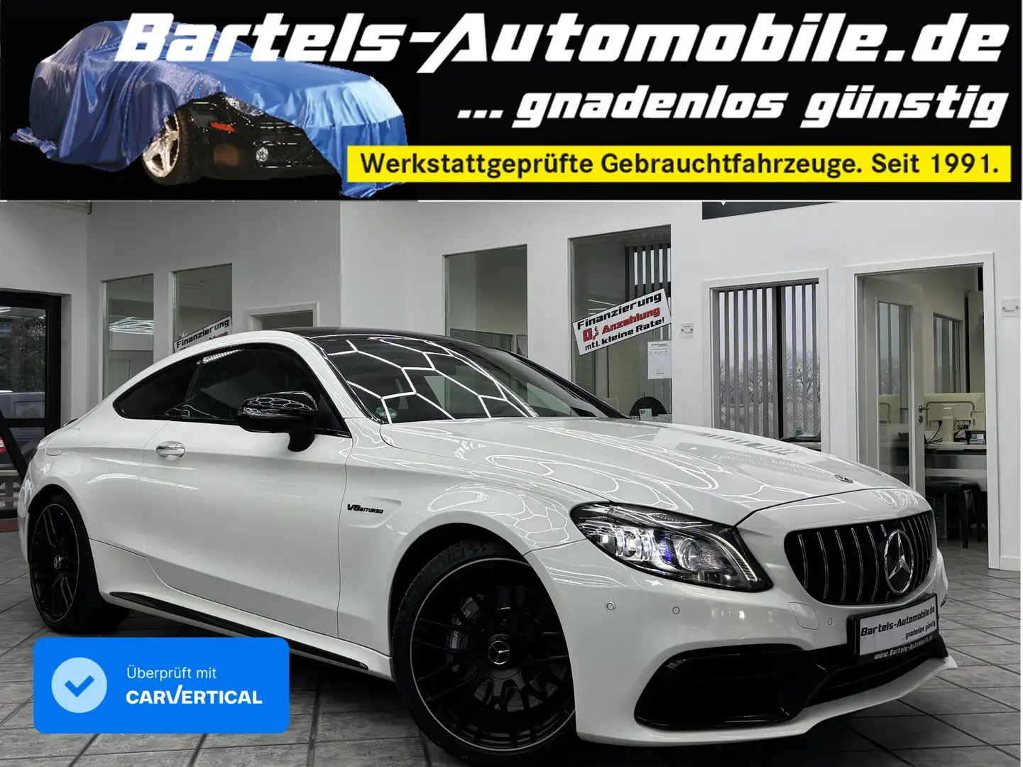 Mercedes-Benz C 63 AMG Junge Sterne, Pano, Klappe, Burmester Weiß - 1