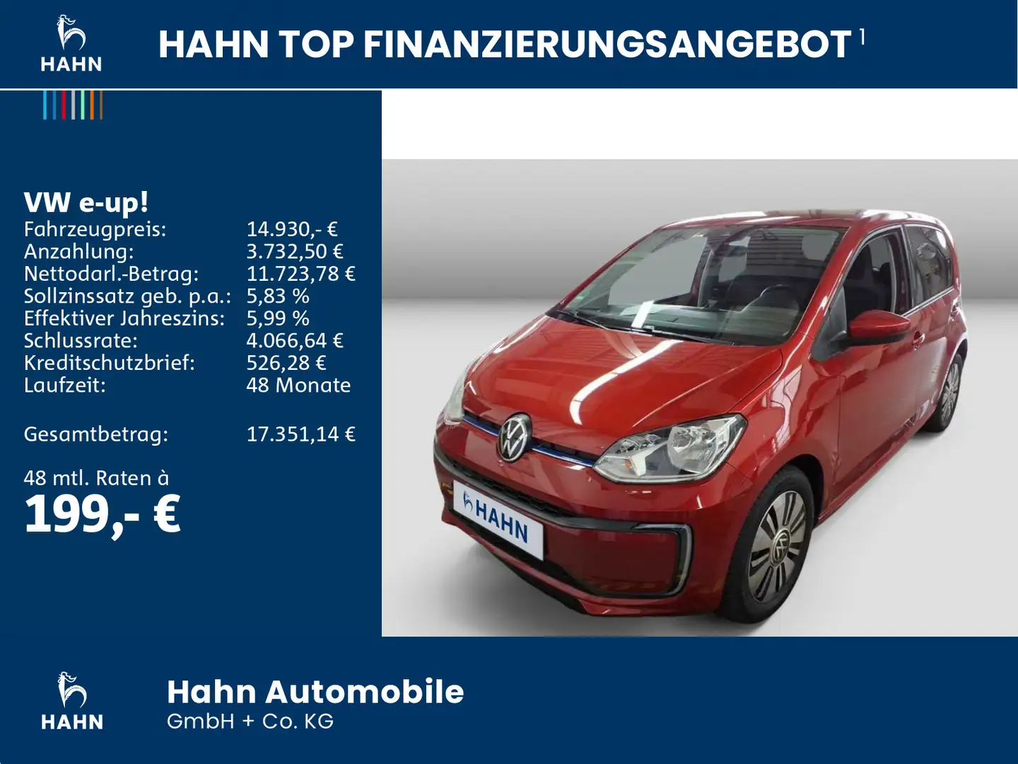 Volkswagen e-up! Style Plus GRA CAM Climatro Sitzheizung Rot - 2