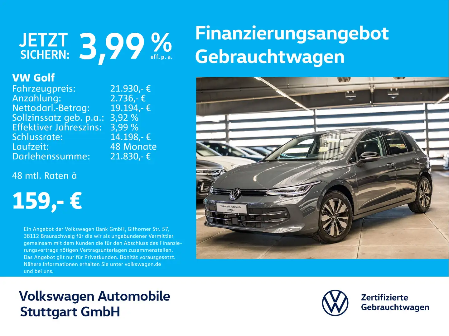 Volkswagen Golf 8 Goal 1.5 TSI Navi AHK Tempomat Grau - 1