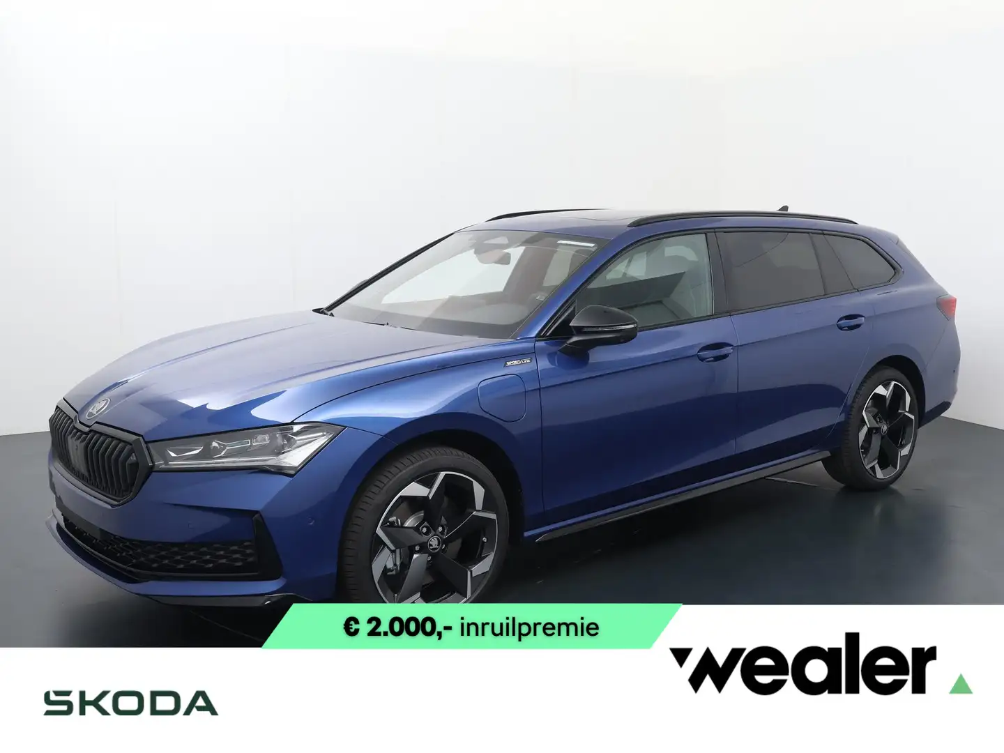 Skoda Superb combi Sportline Business 1.5 TSI PHEV 204 PK | Pan Blauw - 1