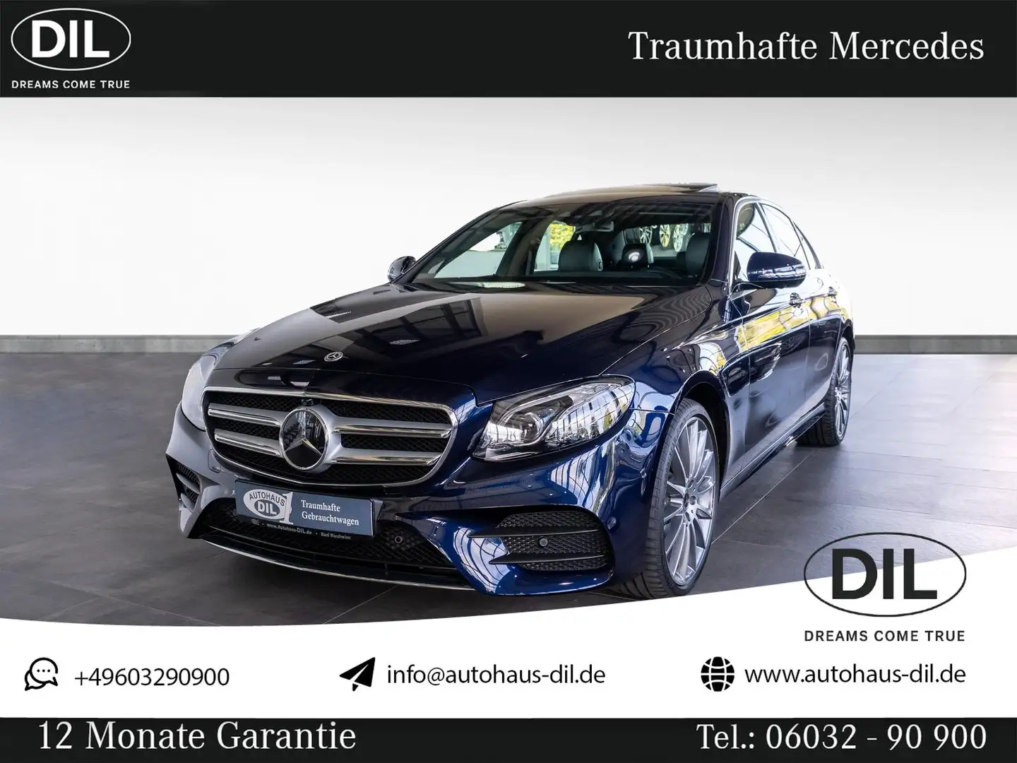 Mercedes-Benz E 450 4M 9G *1.HD*AMG*S-DACH*MEMORY*BURM*360°-K* Blau - 1