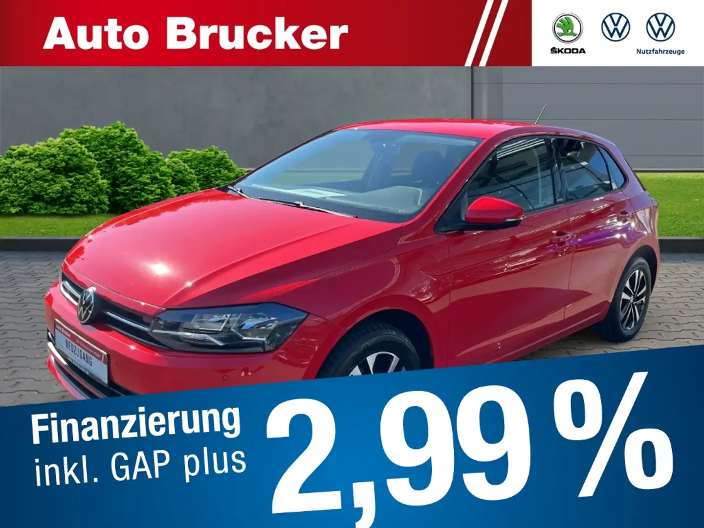 Volkswagen Polo VI United 1.0+2-Zonen-Klimaautomatik+Sitz-HZ+Apple Rood - 1