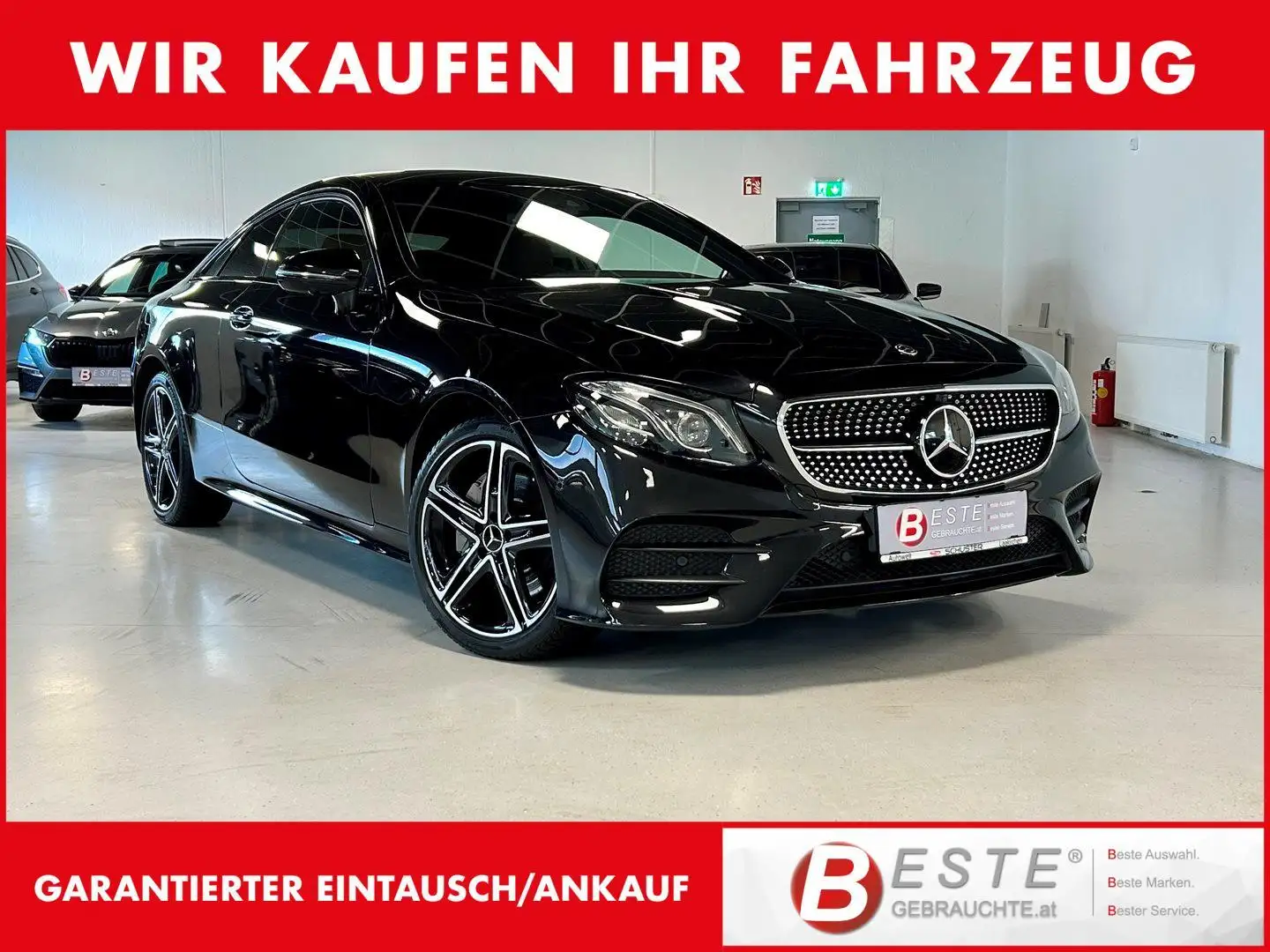 Mercedes-Benz E 220 d Coupe 4Matic Aut. *AMG*MEMORY* Schwarz - 1