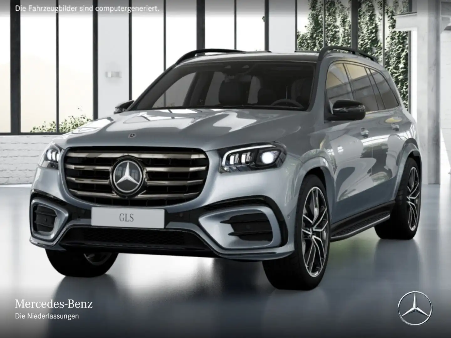 Mercedes-Benz GLS 450 d 4M AMG+NIGHT+PANO+360+AHK+MULTIBEAM+SPUR Silver - 2