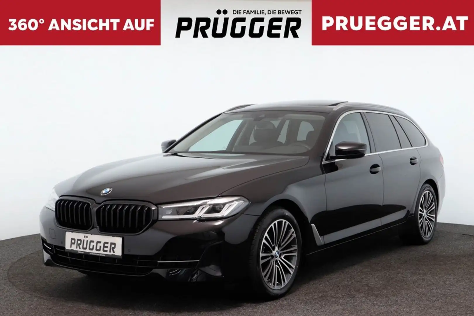 BMW 520 d Touring Autom LED NAVI LEDER PANO 18 ZOLL Noir - 1