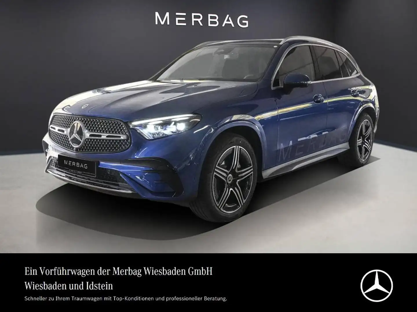 Mercedes-Benz GLC 200 AMG-DISTRONIC-PANO-AHK-MEMORY-UVP 74.200,- Blau - 1