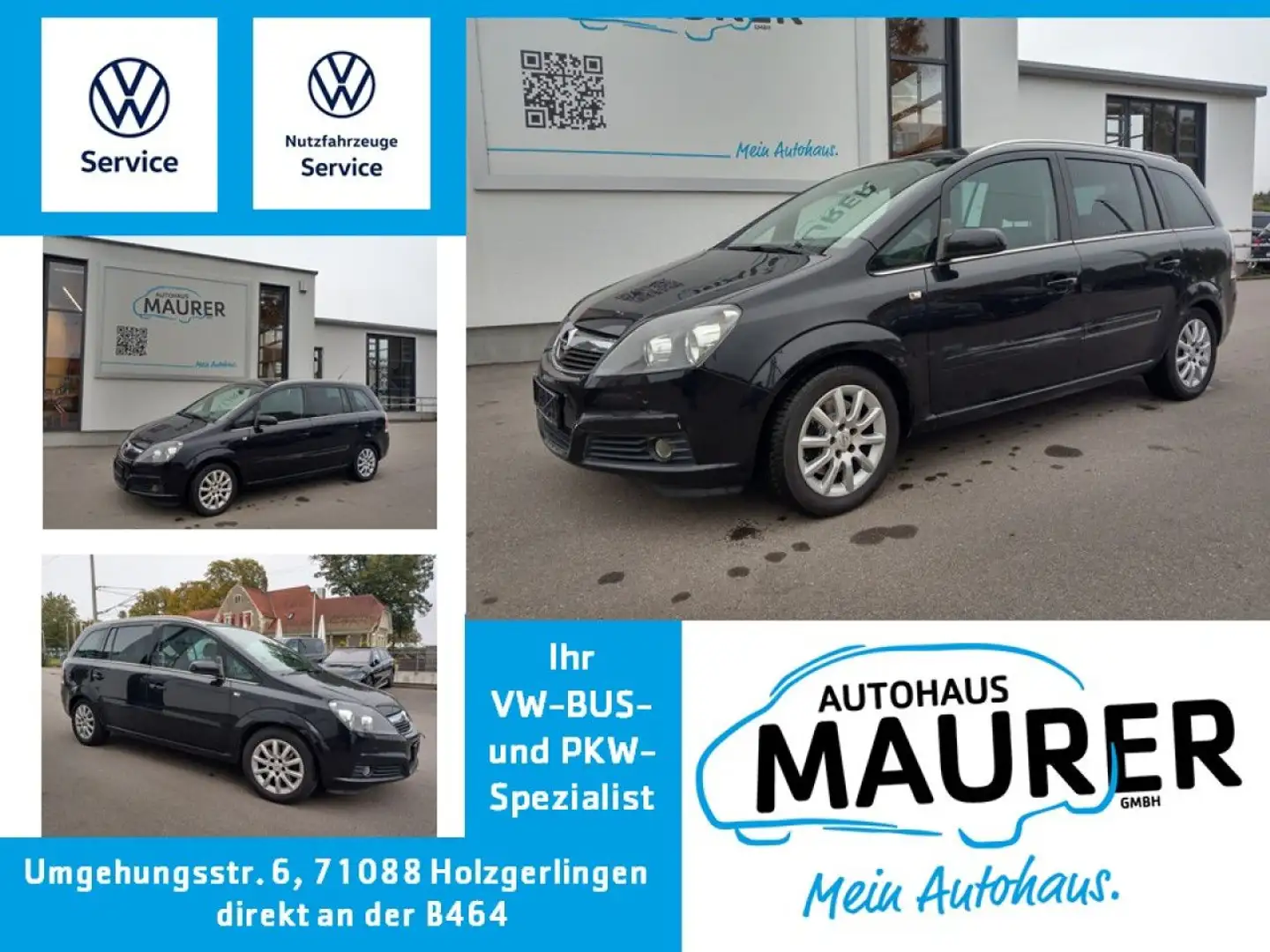 Opel Zafira 1.9 CDTI AHK PDC Navi Klima 7-Sitze Schwarz - 1