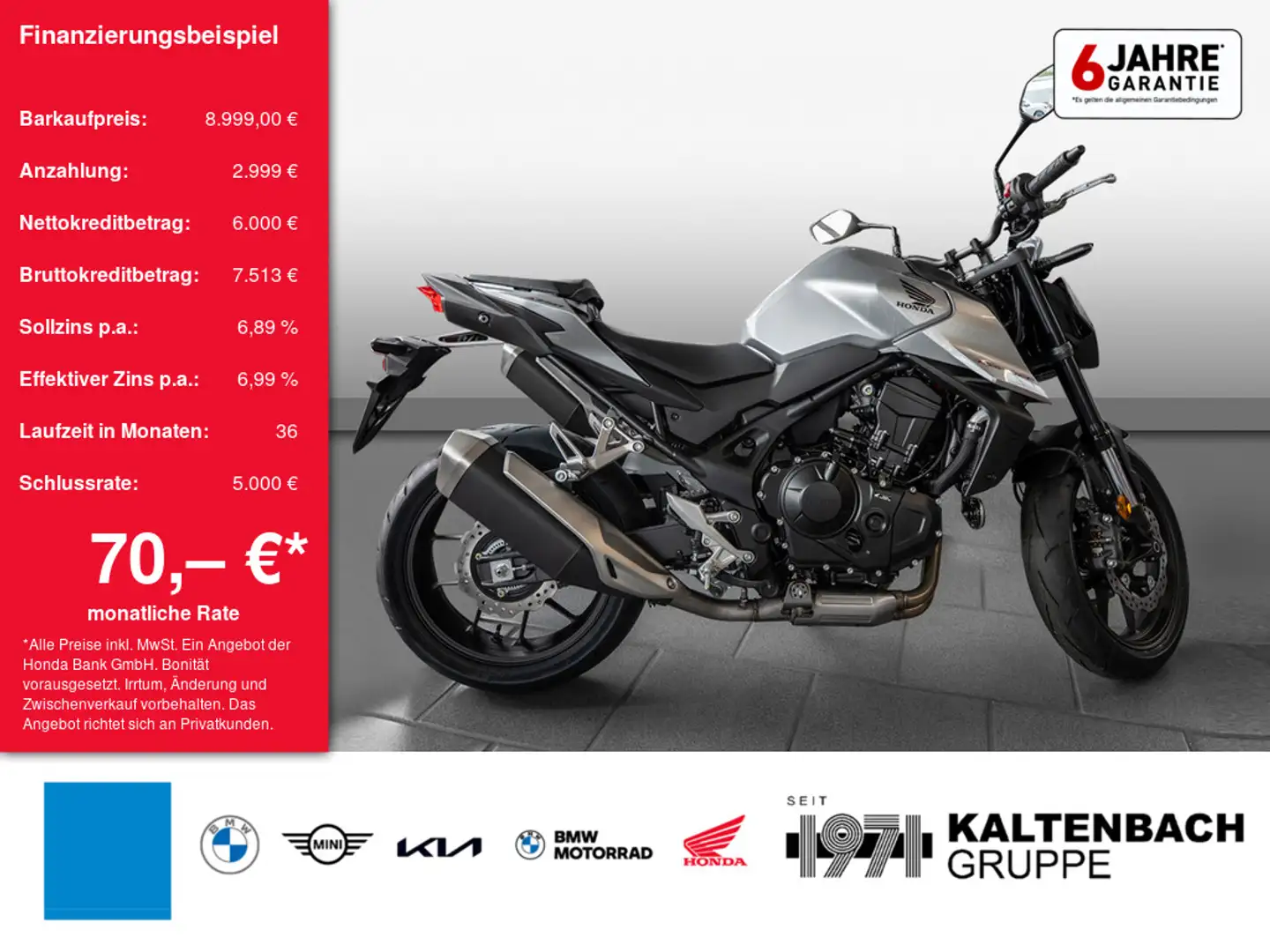 Honda CB 750 Hornet LED SCHEINWERFER srebrna - 1