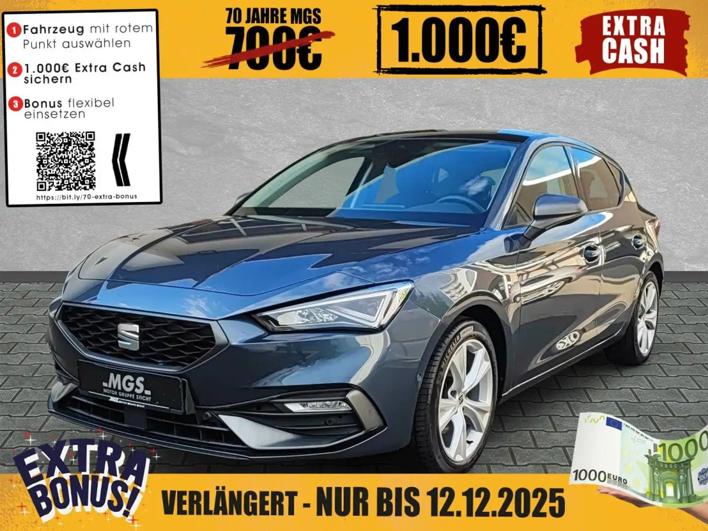 SEAT Leon FR 1.5 16V TSI ACT DAB #NAVI #S&S Grijs - 1