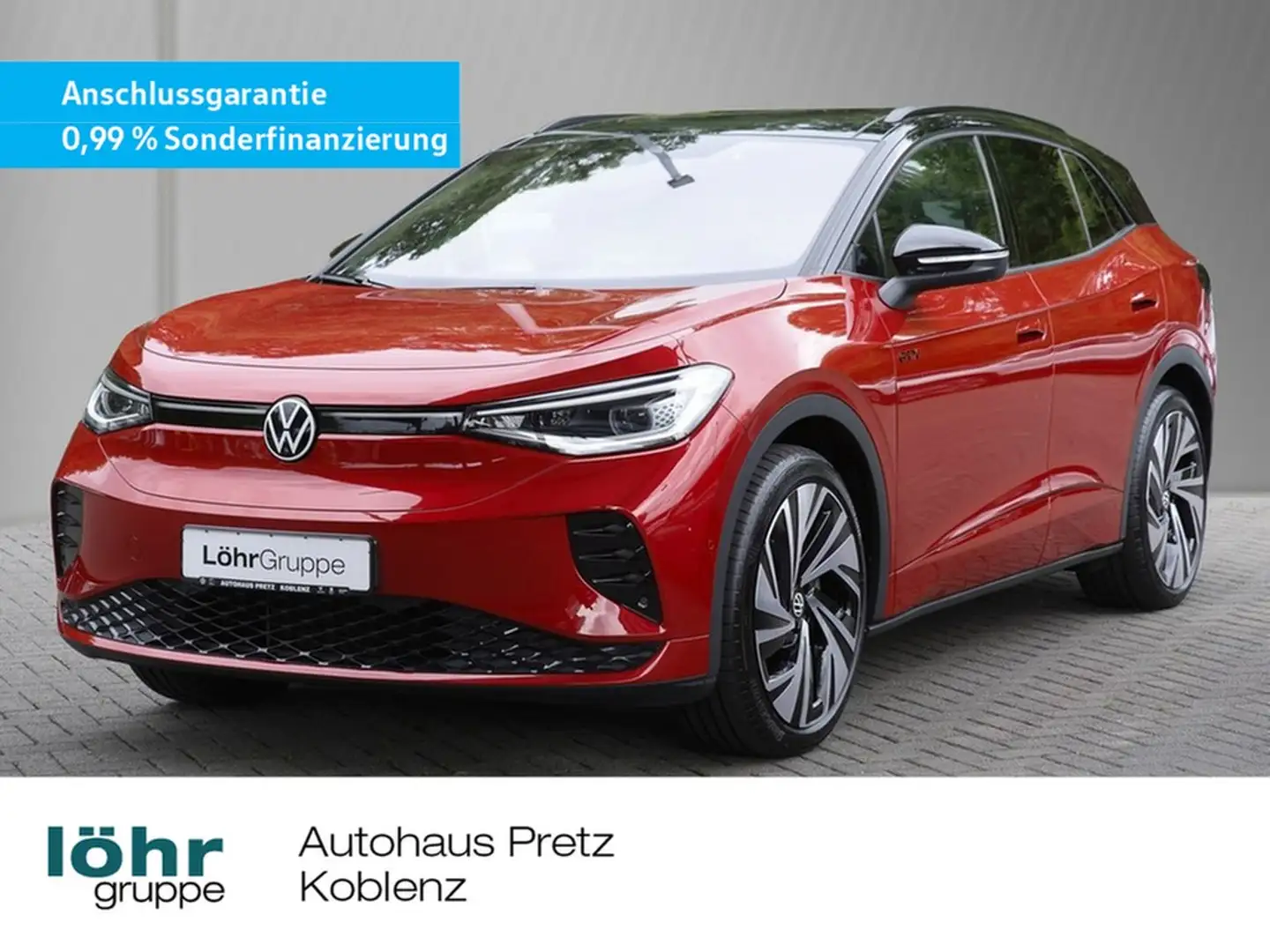 Volkswagen ID.4 GTX 4M 77 kWh "0,99%" Infotainment-Paket, AHK, ... Rot - 1